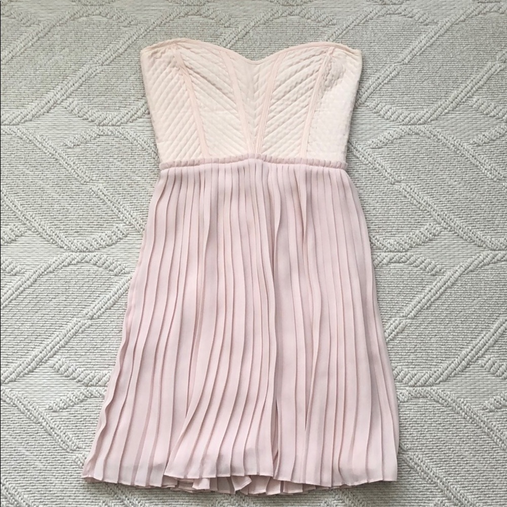 Parker light pink strapless party dress